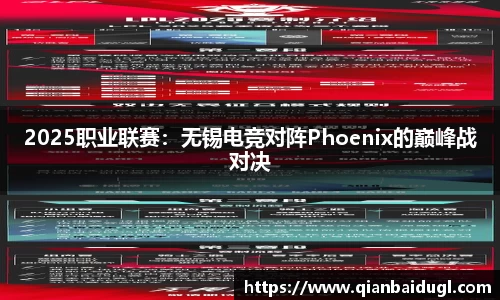 2025职业联赛：无锡电竞对阵Phoenix的巅峰战对决